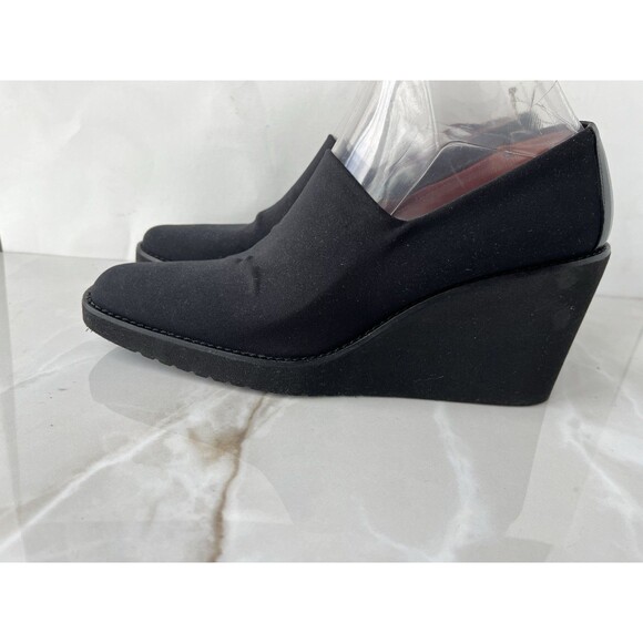 Donald J Pliner Shoes 8.5 N Narrow Black S4 Ideal Wedge Heels Slip On Bootie Wmn - Picture 3 of 11
